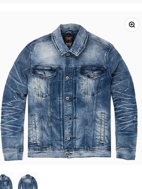 Men’s Jordan Craig Legacy Edition Denim Trucker Jacket size Large